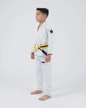 Lade das Bild in den Galerie-Viewer, Kimono BJJ (GI) Kingz Kore Youth 2.0. Weiß mit weißem Gürtel