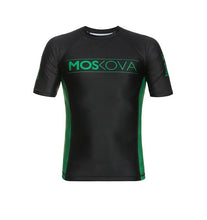 Lade das Bild in den Galerie-Viewer, 2022 Rashguard Moskova Training Top- Manga Corta- Negro Verde