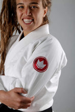 Lade das Bild in den Galerie-Viewer, Kimono BJJ (GI) Kingz Classic 3.0 Women's White mit weißem Gürtel enthalten