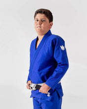 Lade das Bild in den Galerie-Viewer, Kimono BJJ (Gi) Kingz Kid´s The One Azul con cinturón blanco