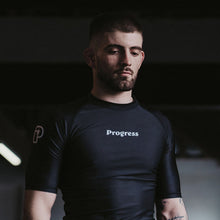 Load image into Gallery viewer, Progress Academy Rashguard- short-manga- black