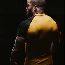 Load image into Gallery viewer, Progress profile rashguard- yellow gold