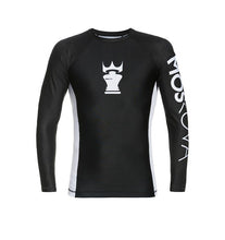 Load image into Gallery viewer, 2022 Rashguard Moskova Training Top- Manga Larga- Negro Blanco