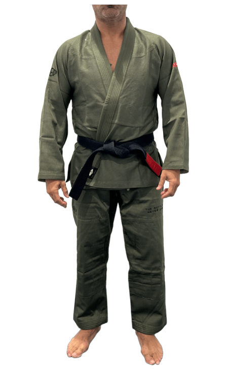 Kimono BJJ (GI) Maeda Red Label 3.0 Military Green - White belt included