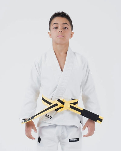Kimono BJJ (GI) Kingz Kore Youth 2.0. Weiss mit weißem Gürtel
