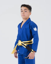 Lade das Bild in den Galerie-Viewer, Kimono BJJ (GI) Kingz Kore Youth 2.0. Blau mit weißem Gürtel
