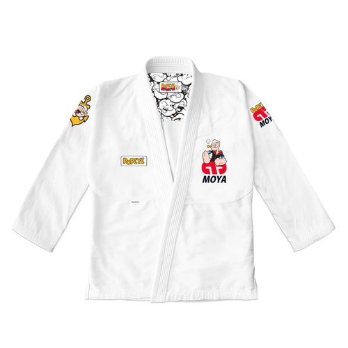 Kimono BJJ (GI) Moya Marke Popeye 23- Weiß