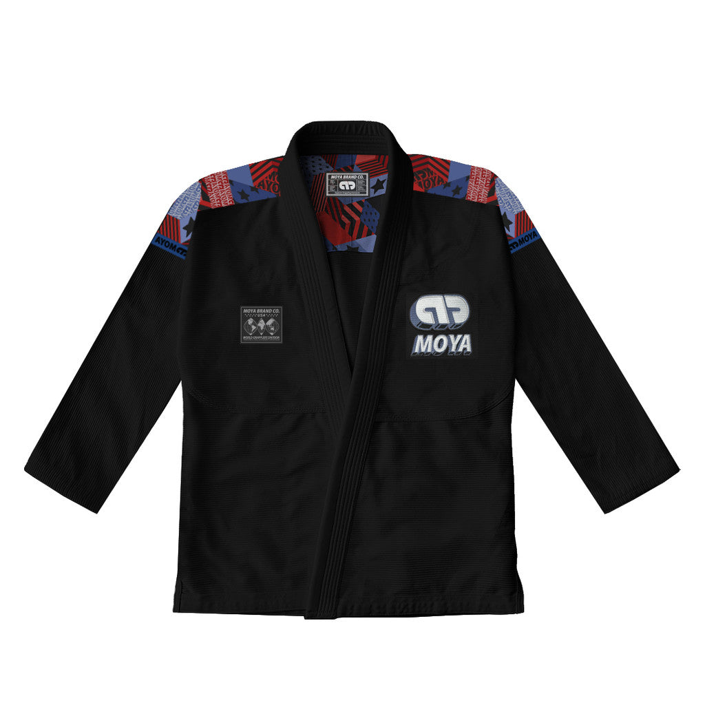 Kimono BJJ (Gi) Moya Brand Stars & Stripes- Schwarz
