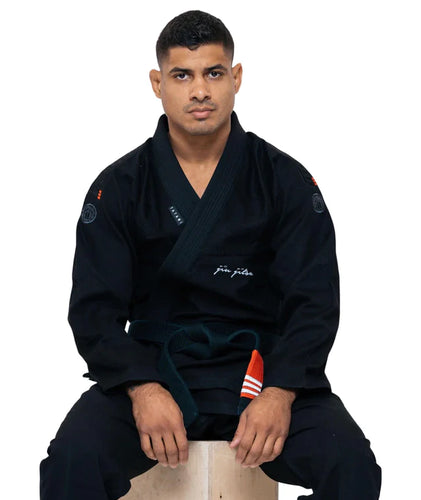 Kimono BJJ (GI) Tatami Elements Superlite - Schwarz - weißer Gürtel enthalten