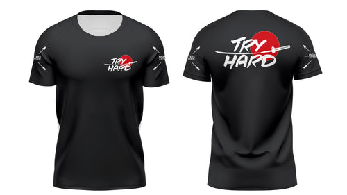 Rashguard Kids Try Hard Short Sleeve- Black