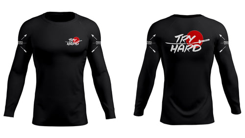 Rashguard Try Hard langarm- Schwarz