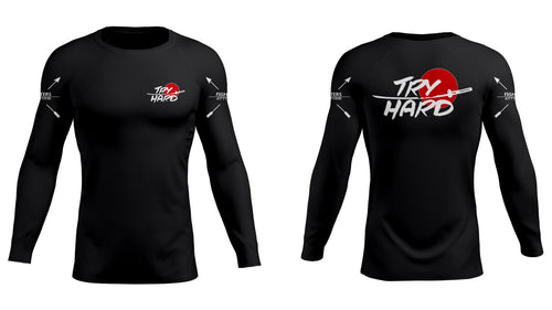 Rashguard Kids Try Hard Long Sleeve- Black