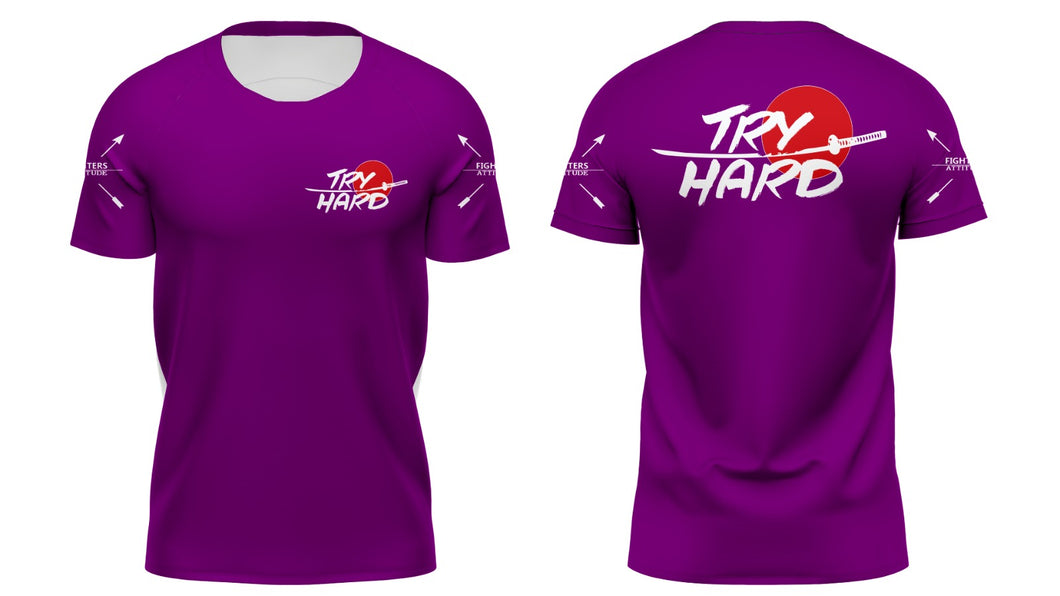 Rashguard Try Hard kurzarm- Lila