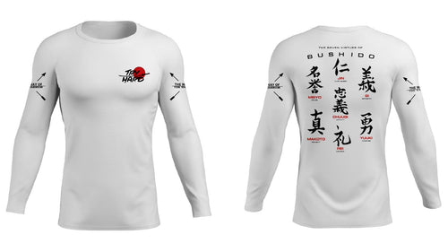 Rashguard Try Hard Bushido langarm- Weiss