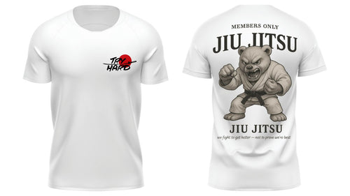 Rashguard Try Hard Bear Short Sleeve- White