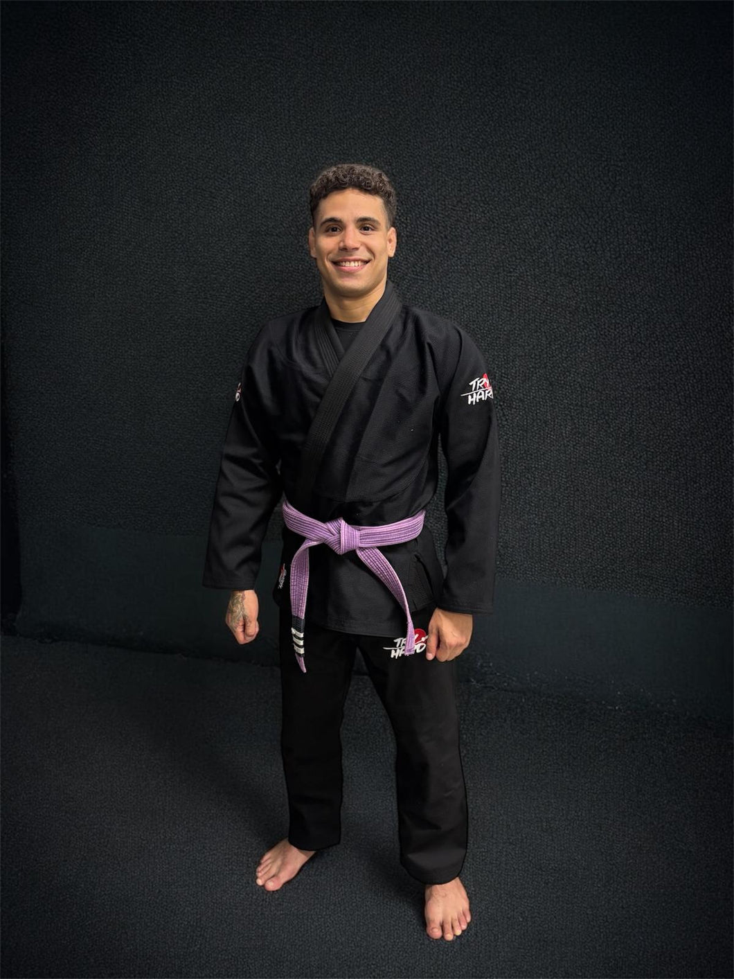 Kimono basic Try Hard- schwarz