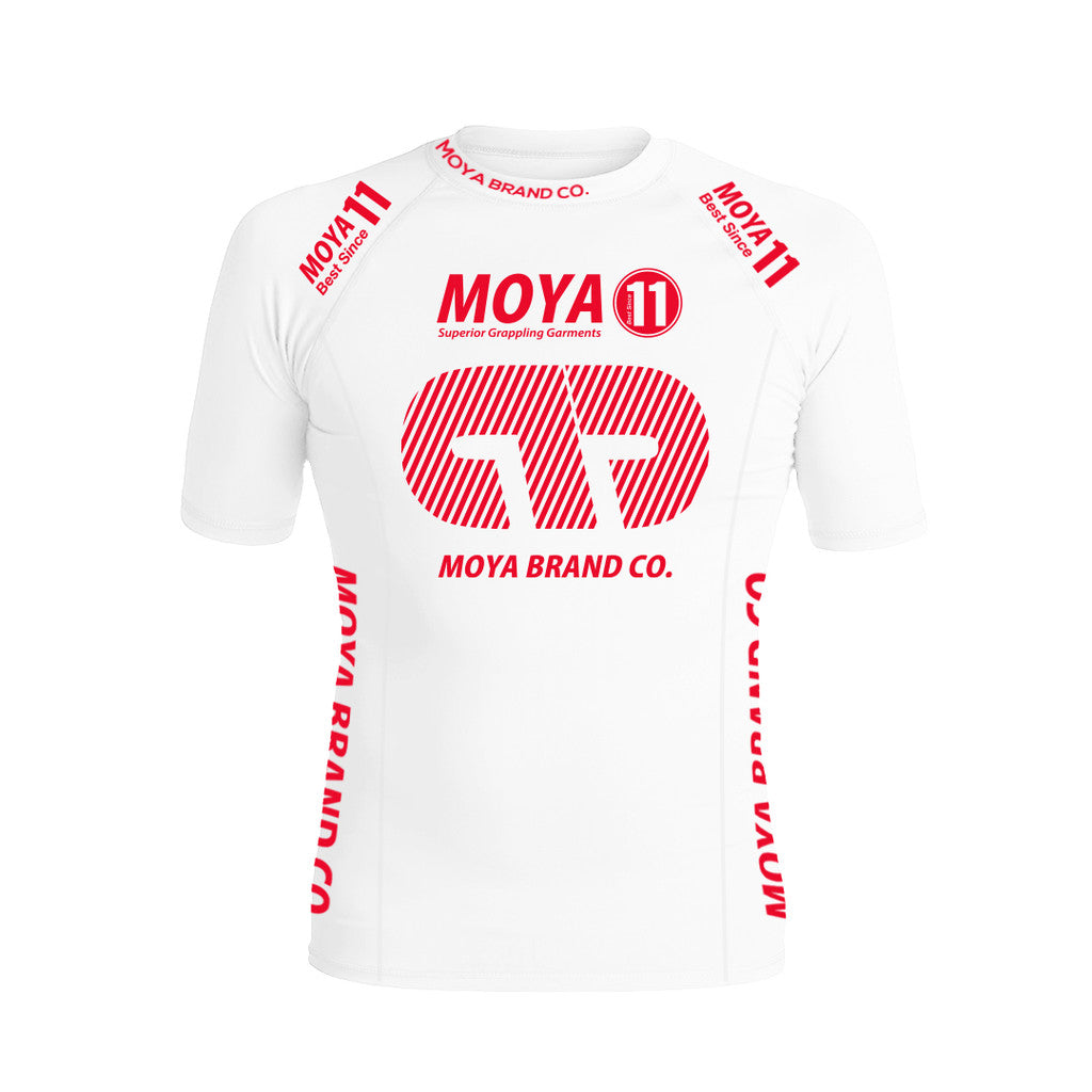 Rashguard Team Moya 23 Kurzer Manga - Weiß
