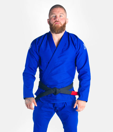 Kimono BJJ (GI) Fortschritt der Akademie-Blue-White-Gürtel inklusive