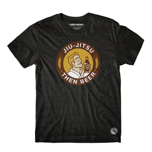 Choke Republic Jiu Jitsu das Bier-Schwarz-T-Shirt