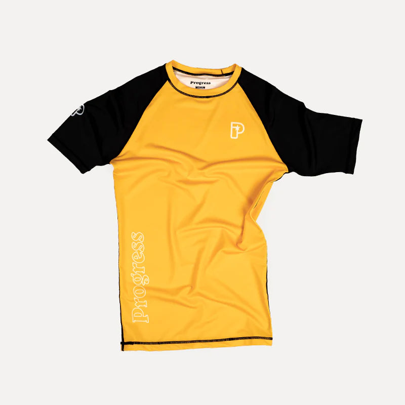 Progress profile rashguard- yellow gold