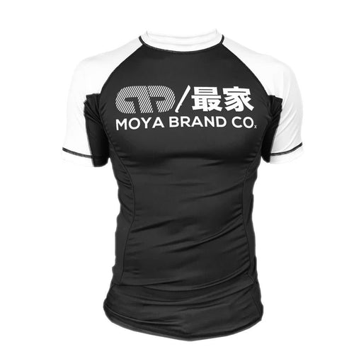 Rashguard Moya Marke Scuderia III Short Manga - Schwarz