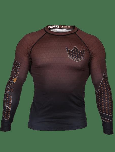 Kingz Crown 3.0 Ranked Rash Guard- Marrón - StockBJJ
