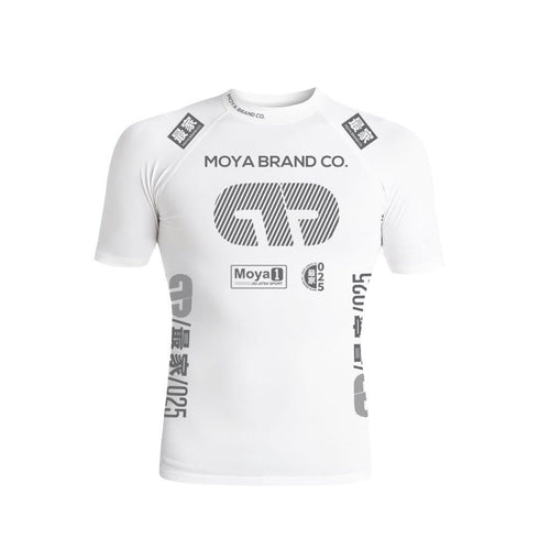 Rashguard Team Moya Short Manga - White