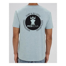 Load image into Gallery viewer, Moskova Tee Back Round Azul Claro-Negro - StockBJJ
