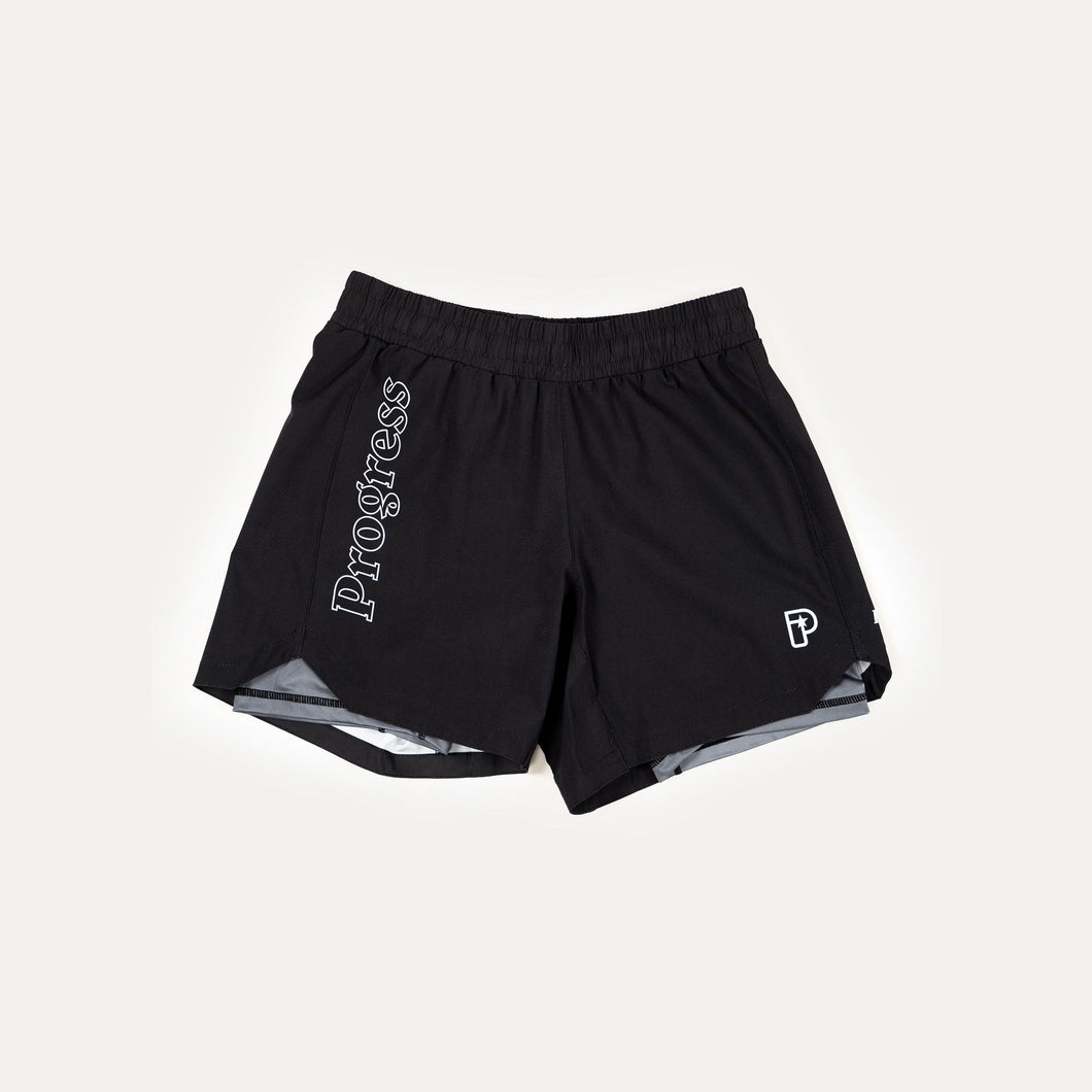 Progress- Hybrid Grappling Shorts- Black