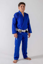 Lade das Bild in den Galerie-Viewer, Kimono BJJ (Gi) Kingz Kid´s The One Azul con cinturón blanco

