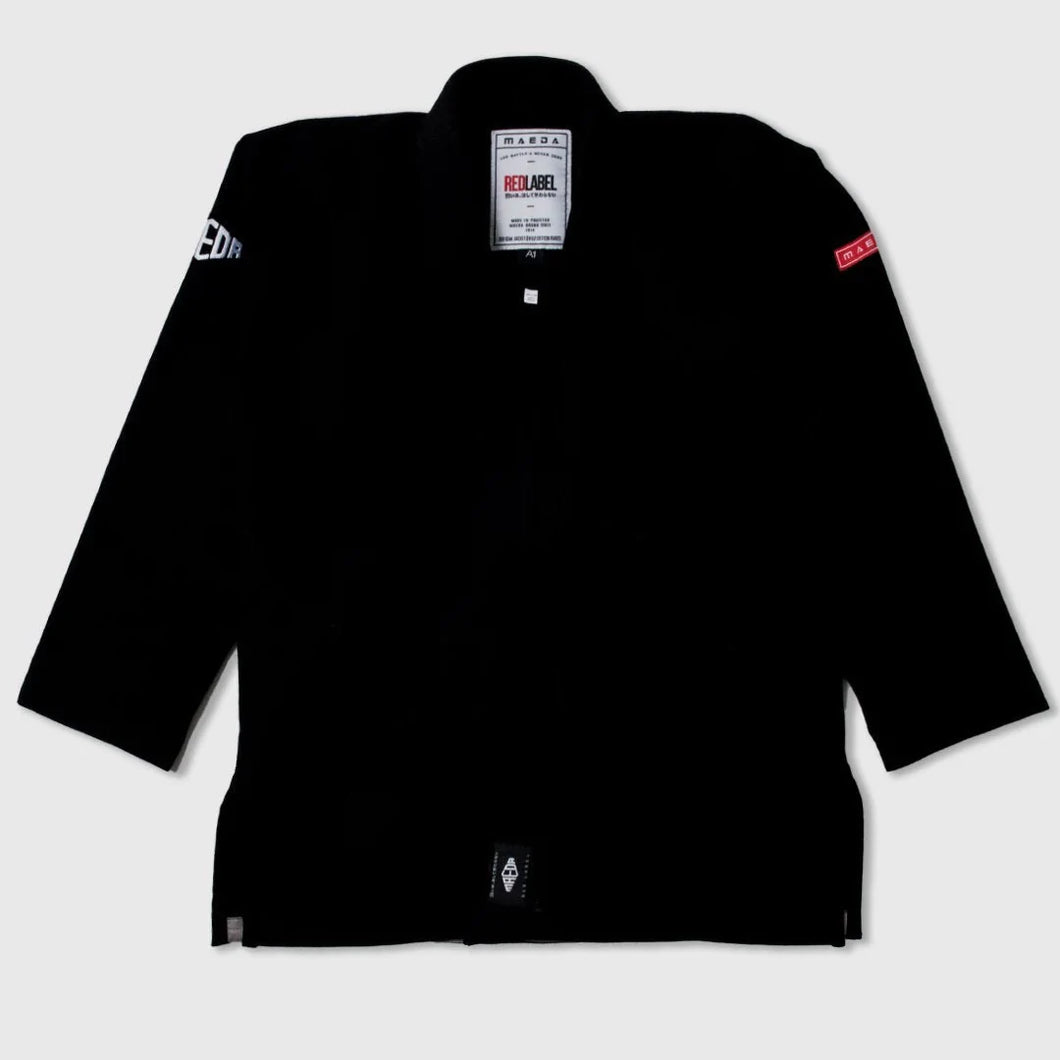 Kimono BJJ (GI) Maeda Red Label 3.0 Kid's Black - Weißer Gürtel enthalten