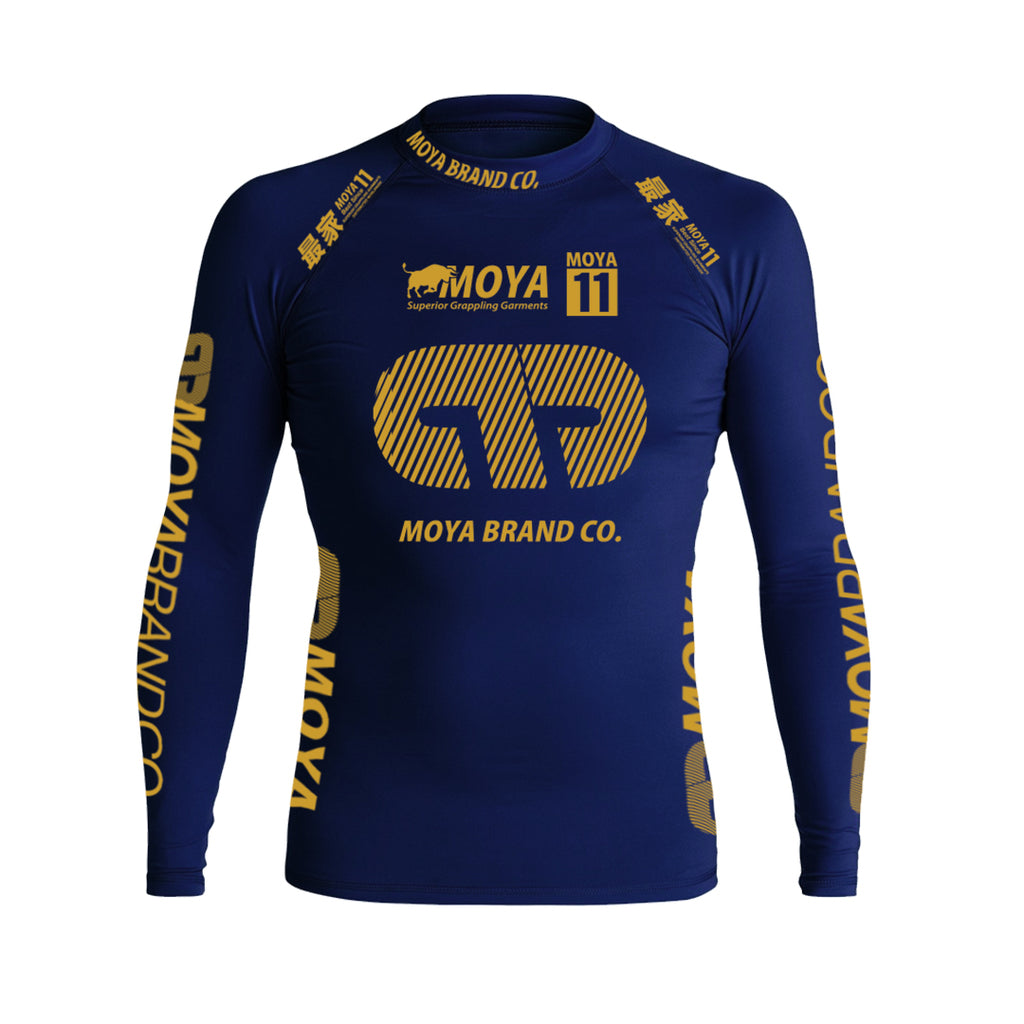 Rashguard Team Moya 21 Long Manga - Blau