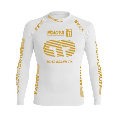 Rashguard Team Moya 21 Long Manga - White