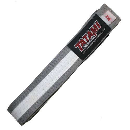 Tatami Ibjjf Kinder Rang Belt-Gray-Blanco