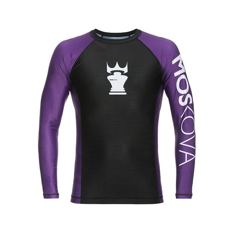 2022 Rashguard Moskova Training Top-Manga- Black Purple