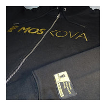 Lade das Bild in den Galerie-Viewer, Moskova Zip Hoodie-Negro-Gold
